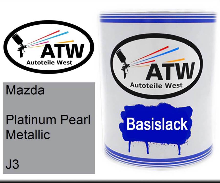 Mazda, Platinum Pearl Metallic, J3: 1L Lackdose, von ATW Autoteile West.